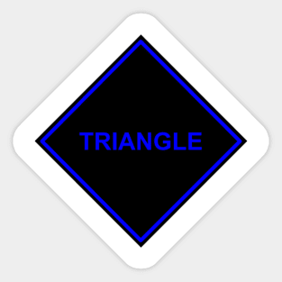 Black Blue Triangle Sticker